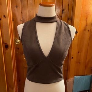 Dark Green Choker Top